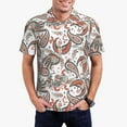 thumbnail image 1 of Daiia Paisley Floral Pattern Men’s Polo Shirts,Solid Deck Shirt,Classic Fit, Breathable Cotton Polo for Casual and Sport Wear-4X-Large, 1 of 7