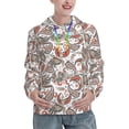 thumbnail image 1 of Daiia Paisley Floral Pattern Women's Fashion Hoodies & Sweatshirts with Kangaroo Pocket Hooded Sweatshirt with Eye-catching Drawstrings-Small, 1 of 7