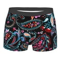 thumbnail image 1 of Daiia Paisley Men's Underwear Boxer Briefs, Cotton Stretch Moisture-Wicking Underwear-X-Large, 1 of 9