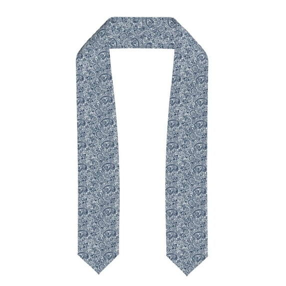 Daiia Paisley4 Pattern Graduation Shawl Stole – Satin Graduation Stole Academic Stole Non-Slip Design-Flattened
