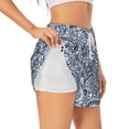 thumbnail image 1 of Daiia Paisley4 Pattern Women's 2 in 1 Running Shorts - Lightweight Athletic Workout Gym Yoga Shorts Liner with Phone Pockets-X-Large, 1 of 7