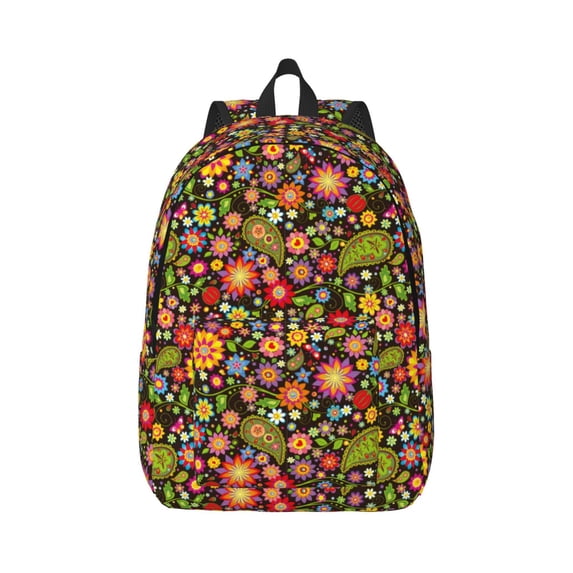 Daiia Paisley7 Vintage Canvas Backpack for Men and Women ,Hiking Backpack,Travel Laptop Bag for School,Large Capacity Backpack-