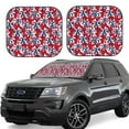 thumbnail image 1 of Daiia Palm Tree Pattern on Red 2PCS Car Windshield Sun Shade, Foldable Sun Shield for Car Front Window, Auto Sun Blocker Visor Protector Universal for Truck SUV Pickup-Large, 1 of 7