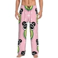thumbnail image 1 of Daiia Panda Avocado Men's Sleep Pant with Pockets and Drawstring,Pajama Pants-Medium, 1 of 9