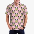 thumbnail image 1 of Daiia Panda Avocado Pattern Men’s Polo Shirts,Solid Deck Shirt,Classic Fit, Breathable Cotton Polo for Casual and Sport Wear-4X-Large, 1 of 7