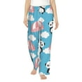 thumbnail image 1 of Daiia Panda Flying in the Sky Women's Sleep Pant with Pockets and Drawstring,Pajama Pants-Large, 1 of 9