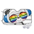 thumbnail image 1 of Daiia Panda with Sun glasses Windshield Sun Shade for Car SUV Truck (Small ), Car Sun Shade Windshield, Car Shades for Front Windows, Sunshade for Car Windshield, 1 of 7
