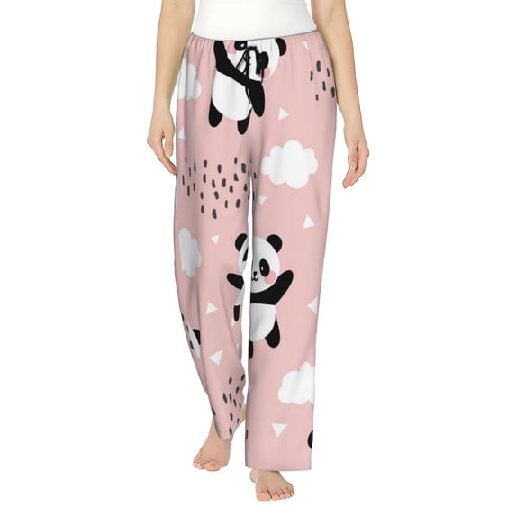 Daiia Panda Women's Sleep Pant with Pockets and Drawstring,Pajama Pants-Medium
