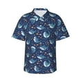 thumbnail image 1 of Daiia Party Shark Cut Hawaiian Shirt for Men Gentle Cotton Regular Short Sleeve Casual-X-Large, 1 of 9