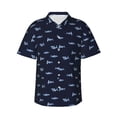 thumbnail image 1 of Daiia Party Shark Cute Hawaiian Shirt for Men Gentle Cotton Regular Short Sleeve Casual-Medium, 1 of 9
