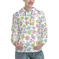 thumbnail image 1 of Daiia Pastel Christmas Cookies Pattern Women's Fashion Hoodies & Sweatshirts with Kangaroo Pocket Hooded Sweatshirt with Eye-catching Drawstrings-Small, 1 of 7