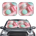 thumbnail image 1 of Daiia Pastel Macarons Delight 2PCS Car Windshield Sun Shade, Foldable Sun Shield for Car Front Window, Auto Sun Blocker Visor Protector Universal for Truck SUV Pickup-Medium, 1 of 7
