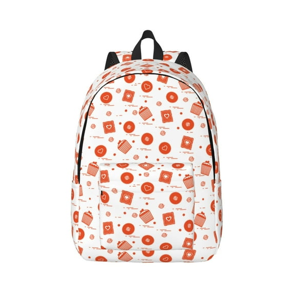 Daiia Pastry Vintage Canvas Backpack for Men and Women ,Hiking Backpack,Travel Laptop Bag for School,Large Capacity Backpack