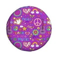 thumbnail image 1 of Daiia Peace Love and Dove Flower Power Tire Covers , Travel Trailer Camper Truck SUV Motorhome Waterproof Wheel Cover, Sun Rain Snow Protector-16 inch, 1 of 9