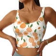 thumbnail image 1 of Daiia Peaches Printed Women's Sports Bra, Breathable Activewear Bra with U-Back Design and Removable Pads, Comfortable and Supportive for Yoga, Workout-X-Large, 1 of 8
