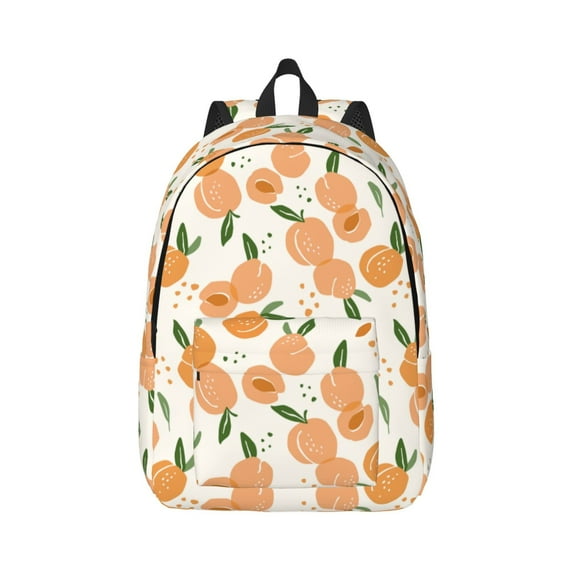 Daiia Peaches Vintage Canvas Backpack for Men and Women ,Hiking Backpack,Travel Laptop Bag for School,Large Capacity Backpack-Small