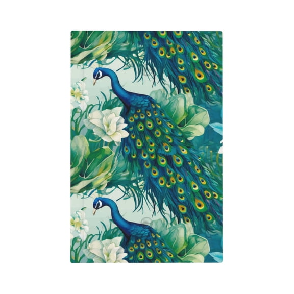 Daiia Peacock And Flowers Pattern Decorator Wall Plate Child Safe Outlet Cover, Switch and Outlet Covers,Size 1-Gang 5.0" x3.0" , Polycarbonate Thermoplastic-Style V
