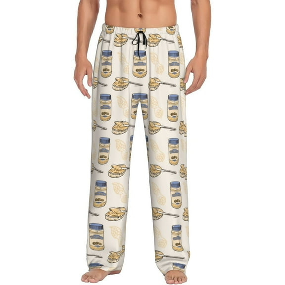 Daiia Peanuts Men's Sleep Pant with Pockets and Drawstring,Pajama Pants-Small