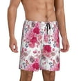 thumbnail image 1 of Daiia Peonies And Roses Mens Woven Stretch Pajama Short,Short Pajama Pants-Small, 1 of 7