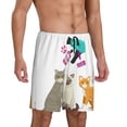 thumbnail image 1 of Daiia Pet Care Grooming Mens Woven Stretch Pajama Short,Short Pajama Pants-3X-Large, 1 of 7