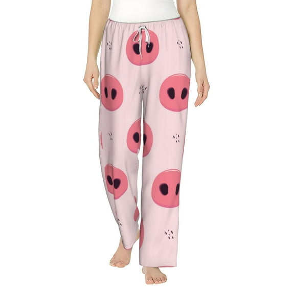 Daiia Pig Noses Women's Sleep Pant with Pockets and Drawstring,Pajama Pants-Large