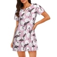 thumbnail image 1 of Daiia Pineapple Flamingo Print Women's Nightshirt Soft Nightgowns for Women Short Sleeve dress Short-sleeved Sleepwear, 1 of 6