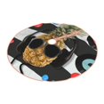 thumbnail image 1 of Daiia Pineapple With Black Glasses Drawing Merry Christmas Tree Skirt , Xmas Large Lace-up Tree Skirt, Santa Snowflakes Rustic Home Decorations New Year Party Farmhouse Decor-36", 1 of 7