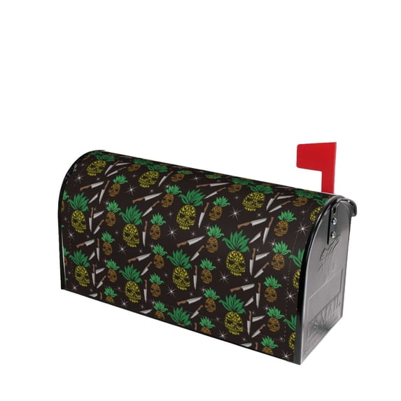 Daiia Pineapples Mailbox Cover , Magnetic Welcome Mailbox Wraps Post Letter Box Cover for Garden Yard Home Decor-25.5x21 in