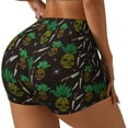 thumbnail image 1 of Daiia Pineapples Pattern Women's Workout Shorts Biker Shorts - High Waisted Workout Spandex Tummy Control Gym Running Yoga Shorts-Large, 1 of 8