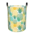 thumbnail image 1 of Daiia Pineapples1 Round Laundry Basket with Handles Thickened Waterproof Circular hamper,Dirty Clothes Storage Basket for Bedroom,Bathroom,College Dorm-Small, 1 of 8