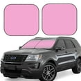 thumbnail image 1 of Daiia Pink 2PCS Car Windshield Sun Shade, Foldable Sun Shield for Car Front Window, Auto Sun Blocker Visor Protector Universal for Truck SUV Pickup-Small, 1 of 7