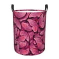 thumbnail image 1 of Daiia Pink Butterfly Round Laundry Basket with Handles Thickened Waterproof Circular hamper,Dirty Clothes Storage Basket for Bedroom,Bathroom,College Dorm-Small, 1 of 8