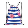 thumbnail image 1 of Daiia Pink Flamingo Pattern Drawstring Backpack, Gym Bag, Lightweight Backpack, Water-Resistant Bag Travel Sports Backpack, Fitness Bag, Yoga Bag-Small, 1 of 6
