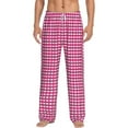 thumbnail image 1 of Daiia Pink Gingham Men's Sleep Pant with Pockets and Drawstring,Pajama Pants-Small, 1 of 9