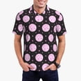 thumbnail image 1 of Daiia Pink Groovy Disco Ball Pattern Men’s Polo Shirts,Solid Deck Shirt,Classic Fit, Breathable Cotton Polo for Casual and Sport Wear-4X-Large, 1 of 7