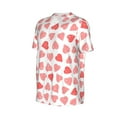 thumbnail image 1 of Daiia Pink Hearts1 Mens Baseball Jersey Button Down Shirts Short Sleeve Sports Uniforms-4X-Large, 1 of 9