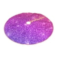 thumbnail image 1 of Daiia Pink Purple Glitter Drawing Merry Christmas Tree Skirt , Xmas Large Lace-up Tree Skirt, Santa Snowflakes Rustic Home Decorations New Year Party Farmhouse Decor-36", 1 of 7