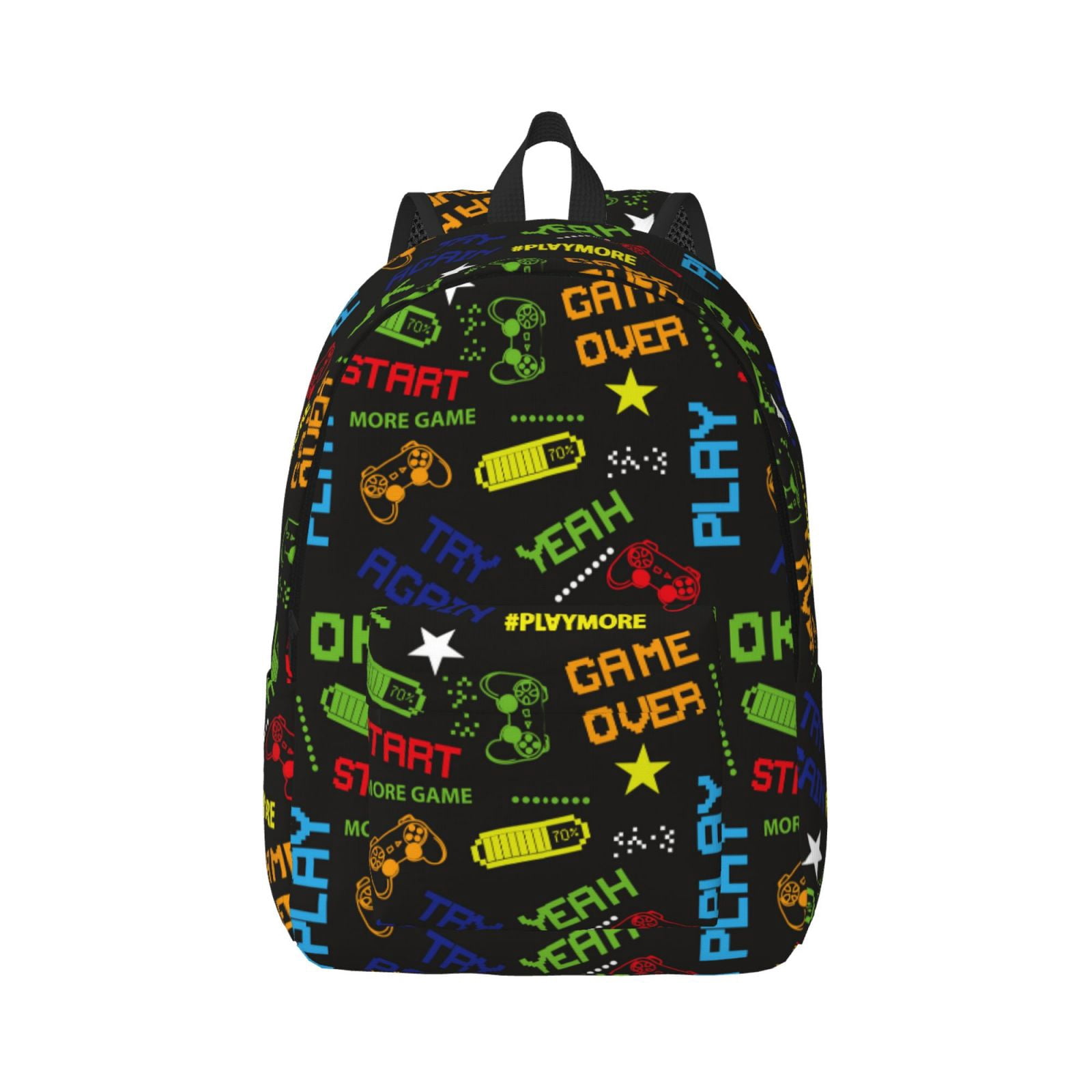 Daiia Pixel Game Vintage Canvas Backpack for Men and Women ,Hiking ...