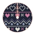 thumbnail image 1 of Daiia Pixel Heart Winter Drawing Merry Christmas Tree Skirt , Xmas Large Lace-up Tree Skirt, Santa Snowflakes Rustic Home Decorations New Year Party Farmhouse Decor-48", 1 of 6
