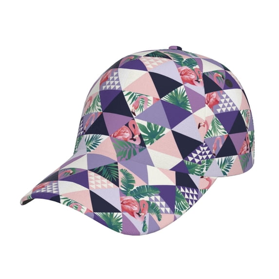 Daiia Plaid Flamingo print Baseball Cap Men Women Golf Dad Hat Adjustable Original Classic Low Profile Hat Unconstructed Plain Cap