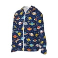 thumbnail image 1 of Daiia Planets And Stars UPF 50+ Sun Protection Hoodie Jacket Lightweight Long Sleeve Sun Shirt for Women Men with Pocket Hiking Outdoor-Medium, 1 of 7