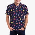 thumbnail image 1 of Daiia Planets Pattern Men’s Polo Shirts,Solid Deck Shirt,Classic Fit, Breathable Cotton Polo for Casual and Sport Wear-X-Large, 1 of 7