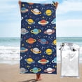 thumbnail image 1 of Daiia Planets and Stars Pattern Quick Dry Towel, Super Absorbent Travel Towel with Hanging Loop & Carabiner, Lightweight Compact Fast-Drying Microfiber Towel-, 1 of 8