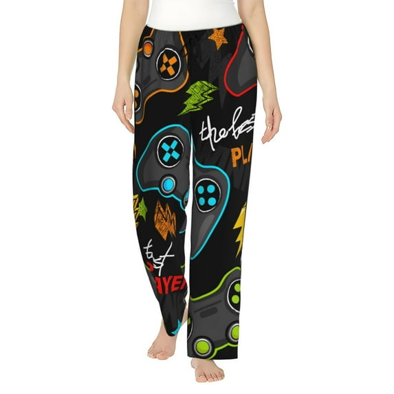 Daiia Play Game3 Women's Sleep Pant with Pockets and Drawstring,Pajama Pants-X-Large