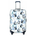 thumbnail image 1 of Daiia Playful Penguins and Snowmen Luggage Cover, Thickened Washable Travel Luggage Covers, Elastic Unique Baggage Covers for 18-20 inch Luggage-Small, 1 of 9