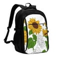 thumbnail image 1 of Daiia Plump Sunflower And Sketch Pattern USB Charging Backpack for Men and Women, Anti-Theft Backpack,Travel Backpack,School Backpack,College Backpack,Laptop Backpack, 1 of 7