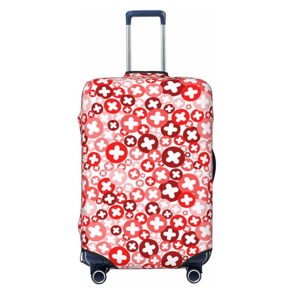 Daiia Plus Cross Luggage Cover, Thickened Washable Travel Luggage Covers, Elastic Unique Baggage Covers for 18-20 inch Luggage-Small