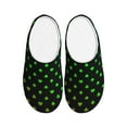 thumbnail image 1 of Daiia Poker Shapes Print Women’s Fuzzy Slippers Memory Foam Lightweight House Shoes Cozy Loafer Flannel House Shoes-42/43, 1 of 7