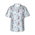 thumbnail image 1 of Daiia Poodle Dog Hawaiian Shirt for Men Gentle Cotton Regular Short Sleeve Casual-Large, 1 of 9