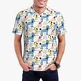 thumbnail image 1 of Daiia Poodle Dog Pattern Men’s Polo Shirts,Solid Deck Shirt,Classic Fit, Breathable Cotton Polo for Casual and Sport Wear-Small, 1 of 7